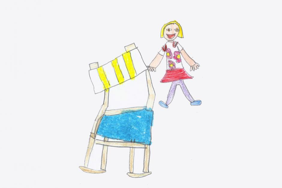 mecedora de tela para niños